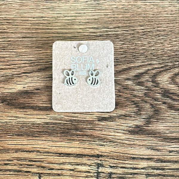 Aretes acero inoxidable-3045aq-$40