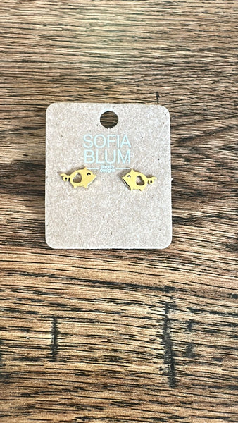 Aretes acero inoxidable-3045at-$40