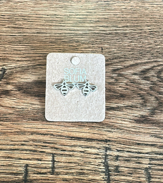 Aretes acero inoxidable-3045au-$40