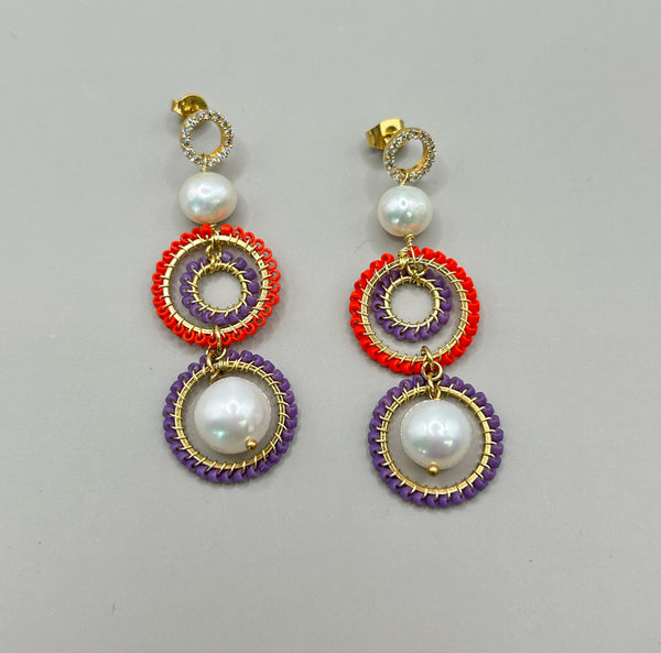 Aretes chapa de oro-7300-$376