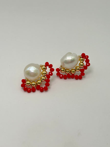 Aretes chapa de oro-7495a-$416