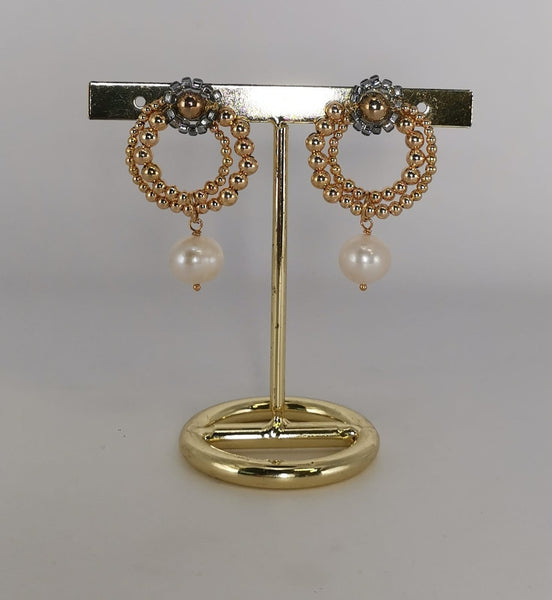 Aretes chapa de oro-7633b-$236