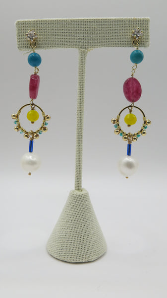 Aretes chapa de oro-7663-$236