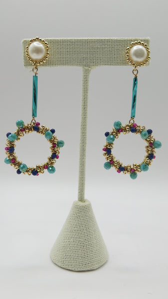Aretes chapa de oro-7678-$396