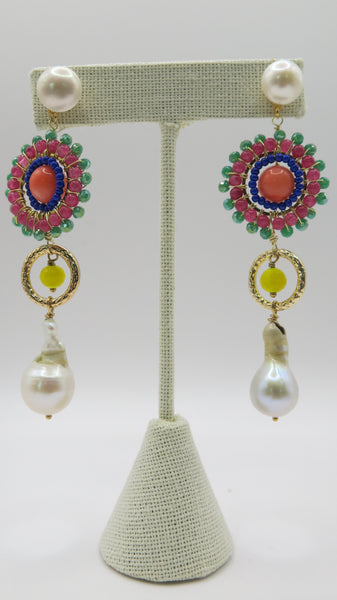 Aretes chapa de oro-7717-$596