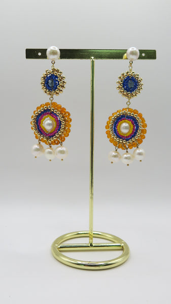 Aretes chapa de oro-7891-$476