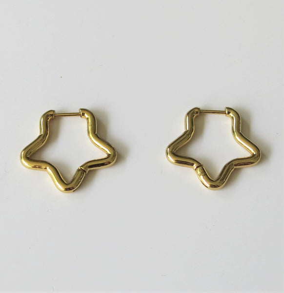 Arracada Acero Estrella Gold 5672r1