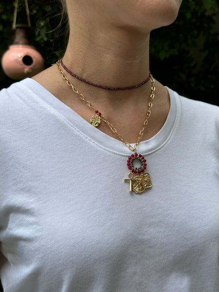 Collar chapa de oro-6316-$436