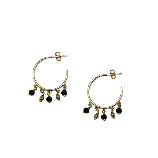 Media arracada chapa de oro-6741b-$196