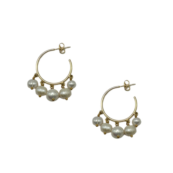 Media arracada chapa de oro-7244-$296